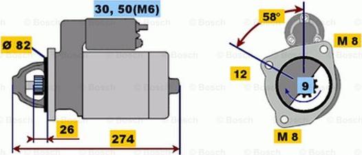 BOSCH 0 001 218 155 - Démarreur cwaw.fr