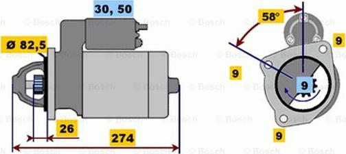 BOSCH 0 001 218 102 - Démarreur cwaw.fr