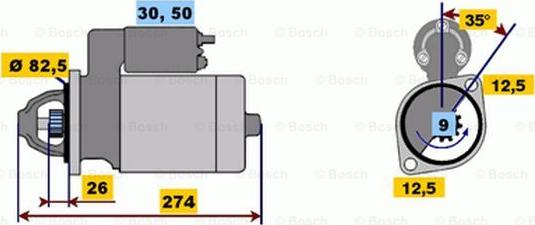 BOSCH 0 001 218 119 - Démarreur cwaw.fr