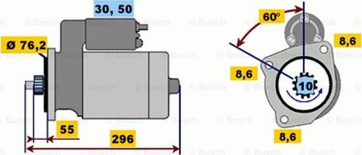 BOSCH 0 001 218 116 - Démarreur cwaw.fr