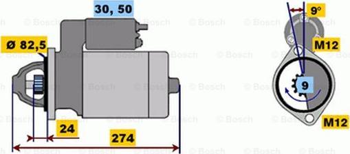 BOSCH 0 001 218 111 - Démarreur cwaw.fr