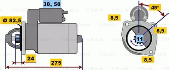 BOSCH 0 001 218 125 - Démarreur cwaw.fr