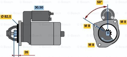 BOSCH 0 001 218 121 - Démarreur cwaw.fr