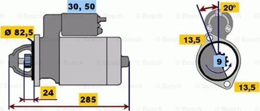 BOSCH 0 001 218 170 - Démarreur cwaw.fr