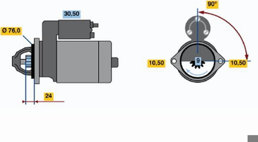 BOSCH 0 001 218 171 - Démarreur cwaw.fr