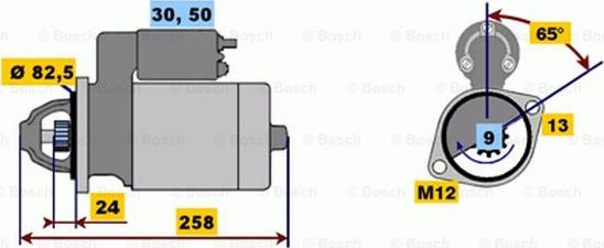 BOSCH 0 001 218 173 - Démarreur cwaw.fr