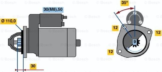 BOSCH 0 001 218 703 - Démarreur cwaw.fr