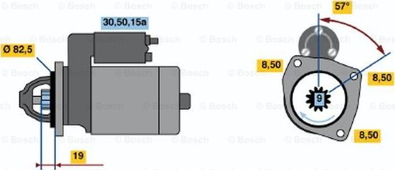 BOSCH 0 001 212 400 - Démarreur cwaw.fr