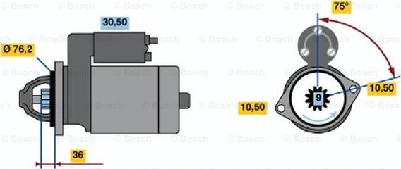 BOSCH 0 001 212 208 - Démarreur cwaw.fr