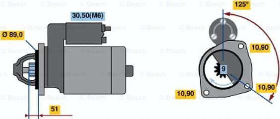 BOSCH 0 001 230 001 - Démarreur cwaw.fr