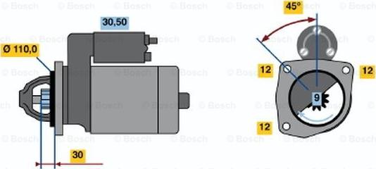 BOSCH 0 986 021 690 - Démarreur cwaw.fr