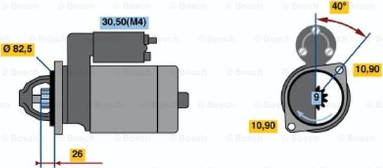 BOSCH 0 001 230 013 - Démarreur cwaw.fr