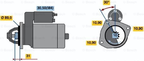 BOSCH 0 001 231 008 - Démarreur cwaw.fr