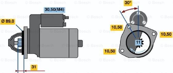 BOSCH 0 001 231 019 - Démarreur cwaw.fr