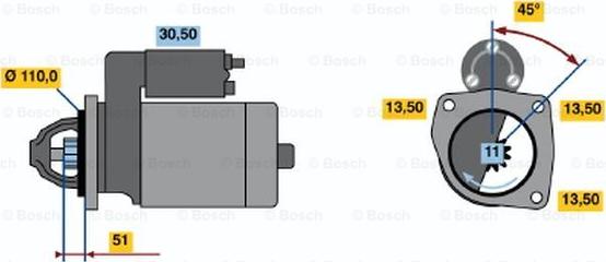 BOSCH 0 001 231 036 - Démarreur cwaw.fr