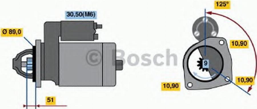 BOSCH 0 001 231 032 - Démarreur cwaw.fr