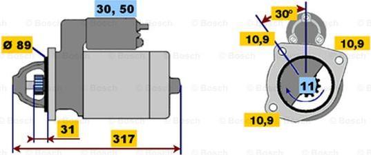 BOSCH 0 001 231 023 - Démarreur cwaw.fr