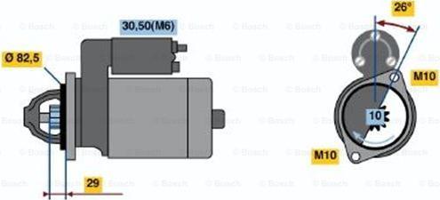 BOSCH 0 001 223 005 - Démarreur cwaw.fr