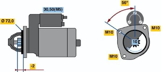 BOSCH 0 001 223 014 - Démarreur cwaw.fr