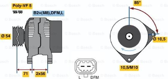 BOSCH 0 124 425 060 - Alternateur cwaw.fr