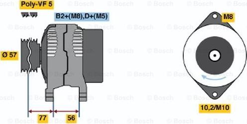 BOSCH 0 986 048 240 - Alternateur cwaw.fr