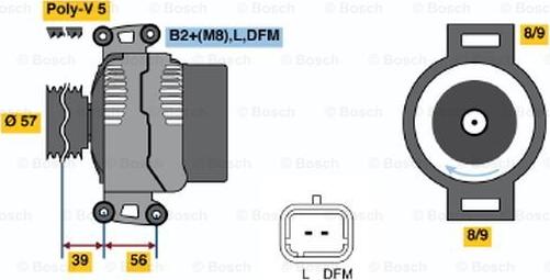 BOSCH 0 124 425 023 - Alternateur cwaw.fr