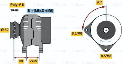 BOSCH 0 124 515 090 - Alternateur cwaw.fr