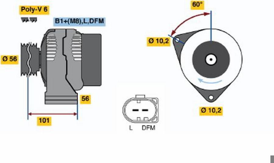 BOSCH 0 124 515 048 - Alternateur cwaw.fr