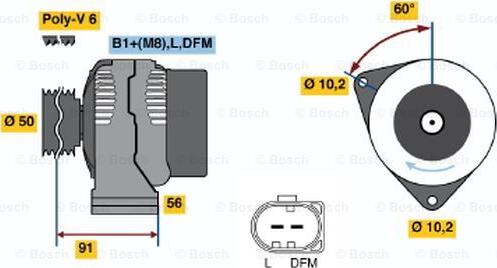 BOSCH 0 124 515 056 - Alternateur cwaw.fr