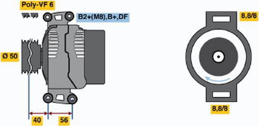 BOSCH 0124515084 - Alternateur cwaw.fr