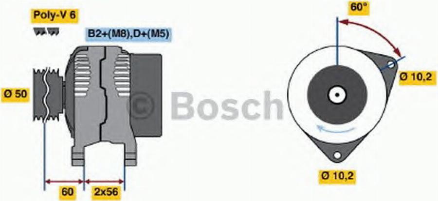 BOSCH 0 124 515 080 - Alternateur cwaw.fr