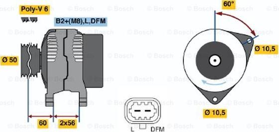 BOSCH 0 124 515 032 - Alternateur cwaw.fr