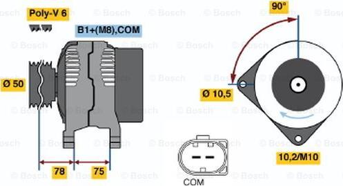 BOSCH 0 124 515 105 - Alternateur cwaw.fr