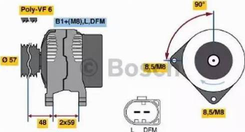 BOSCH 0124525090 - Alternateur cwaw.fr