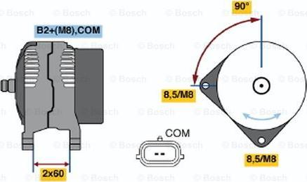 BOSCH 0 124 525 053 - Alternateur cwaw.fr