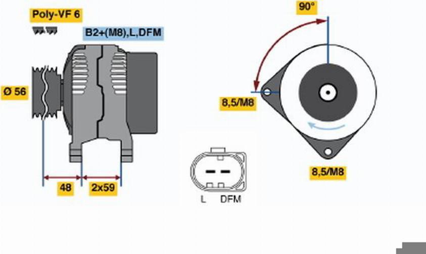 BOSCH 0124525067 - Alternateur cwaw.fr