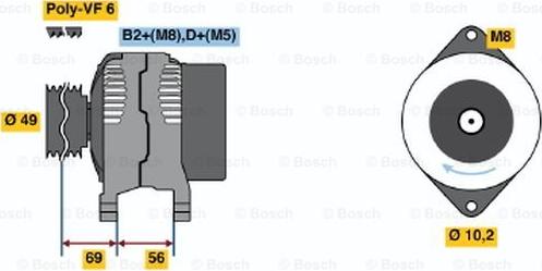 BOSCH 0 124 525 019 - Alternateur cwaw.fr