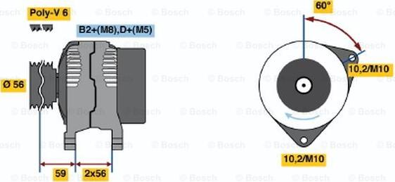 BOSCH 0 986 044 430 - Alternateur cwaw.fr