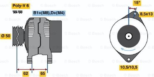 BOSCH 0 124 525 167 - Alternateur cwaw.fr