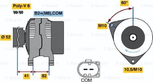 BOSCH 0 124 525 106 - Alternateur cwaw.fr