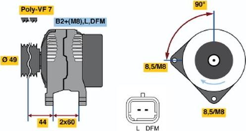 BOSCH 0124525137 - Alternateur cwaw.fr