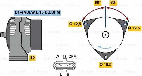 BOSCH 0 124 655 073 - Alternateur cwaw.fr