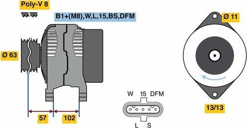 BOSCH 0 124 655 102 - Alternateur cwaw.fr