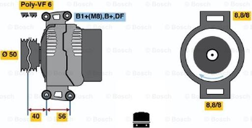 BOSCH 0 124 615 018 - Alternateur cwaw.fr