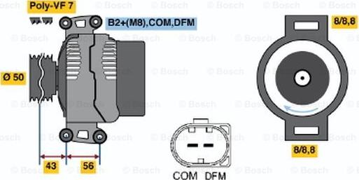 BOSCH 0 124 625 017 - Alternateur cwaw.fr