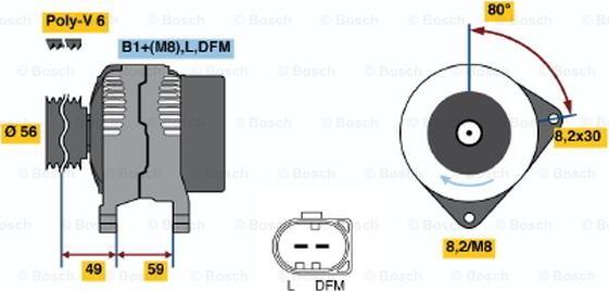 BOSCH 0 124 325 016 - Alternateur cwaw.fr