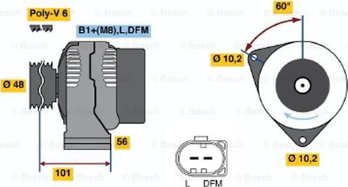 BOSCH 0 124 325 045 - Alternateur cwaw.fr