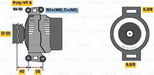 BOSCH 0 124 325 105 - Alternateur cwaw.fr