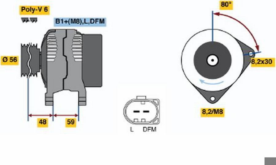 BOSCH 0124325051 - Poulie, alternateur cwaw.fr