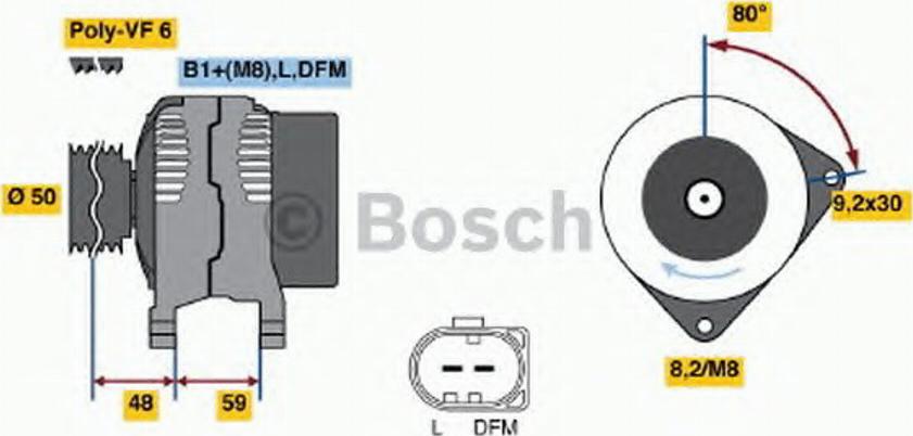 BOSCH 0124325142 - Alternateur cwaw.fr